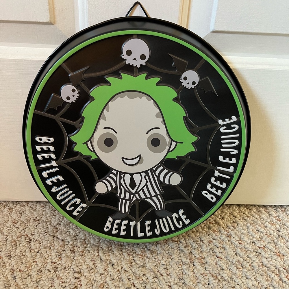NEW! Beetlejuice Wall Decor with Green Accents
